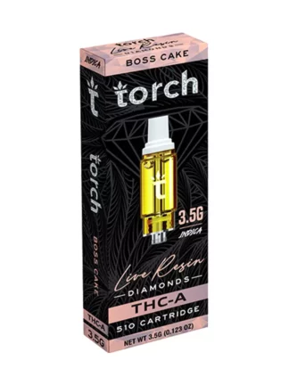Boss Cake Torch THC-A Live Resin Diamonds 510 Cartridge 3.5G