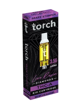 Grape Stomper Torch THC-A Live Resin Diamonds 510 Cartridge 3.5G