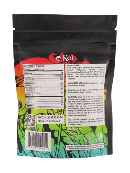 Koi Delta 9 Gummies Variety Pack 100mg back