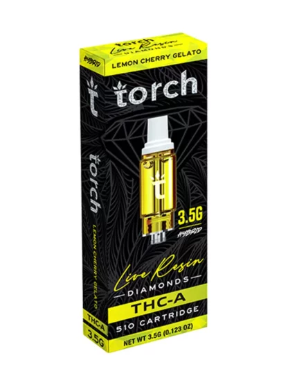 Lemon Cherry Gelato Torch THC-A Live Resin Diamonds 510 Cartridge 3.5G