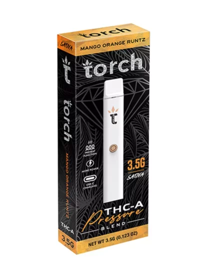 Mango Orange Runtz Torch THC-A Pressure Blend Disposable 3.5G