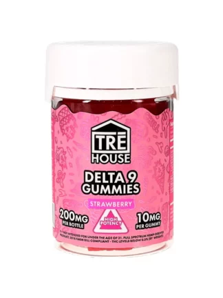 Strawberry Tre House Delta 9 Gummies 200mg