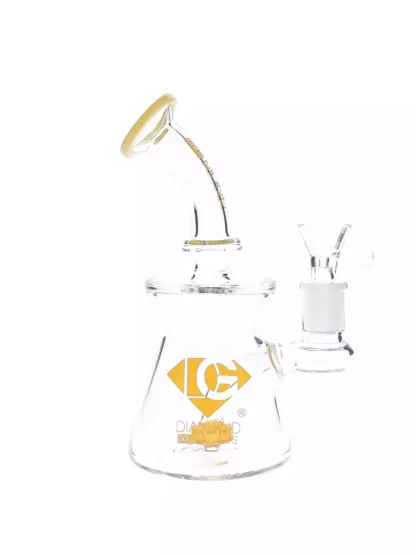 7" Tulle Bent Neck Dab Rig by Diamond Glass topanzia