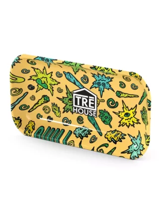 Yellow Tre house metal rolling tray large