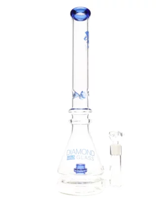 20 Hybrid Reverse Showerhead Water Pipe by Diamond Glass Blue-Violet