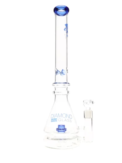 20 Hybrid Reverse Showerhead Water Pipe by Diamond Glass Blue-Violet