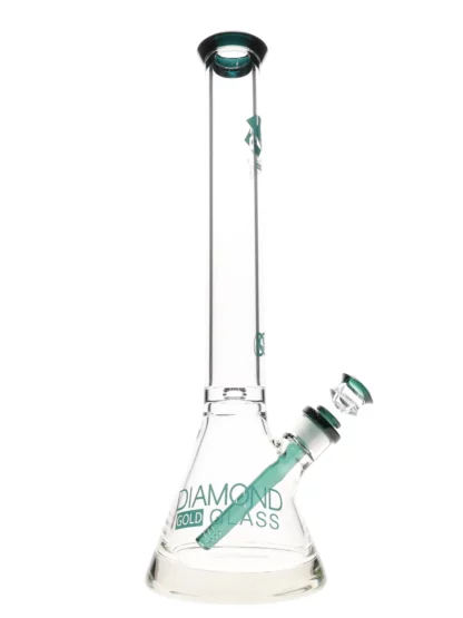 19 99 Ice Pinch Colored Downstem Water Pipe by Diamond Glass Teal