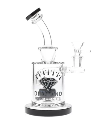 6" Cabo Tire Perc Dab Rig by Diamond Glass Black