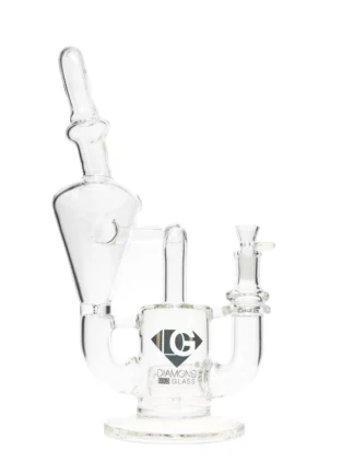 16" Omega Recycler Water Pipe by Diamond Glass