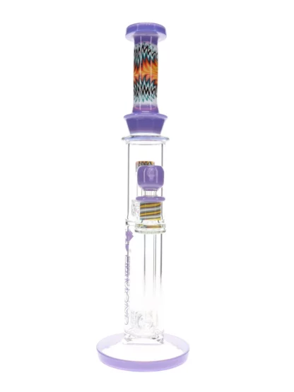 16" Wig Wag Matrix Showerhead Water Pipe by Diamond Glass side