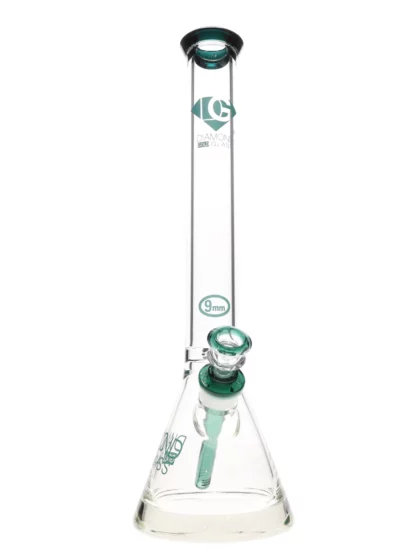 19 99 Ice Pinch Colored Downstem Water Pipe by Diamond Glass Teal