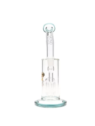 9" Lab Tree Perc Dab Rig by Diamond Glass Teal