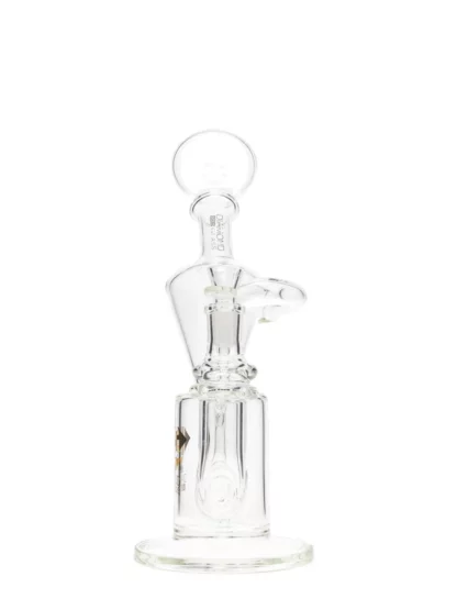 16" Omega Recycler Water Pipe by Diamond Glass side
