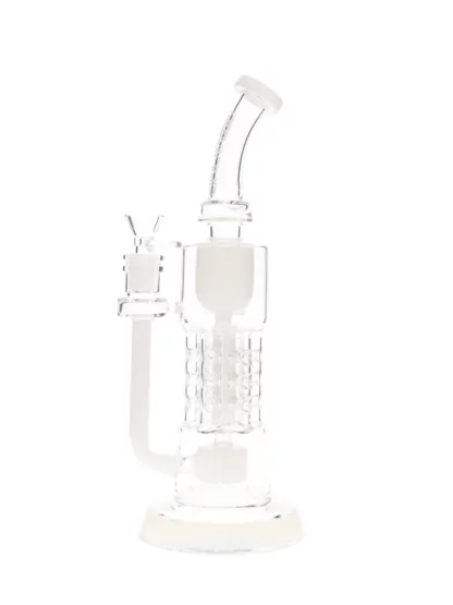 11" Julius Diffuser Perc Dab Rig by Diamond Glass Back