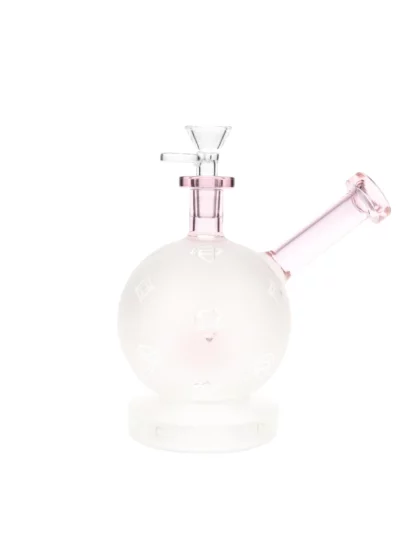 7" Snowball Marshmallow Perc Dab Rig by Diamond Glass back