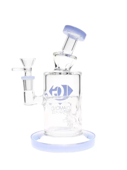 9" Mini Mine Perc Dab Rig by Diamond Glass back