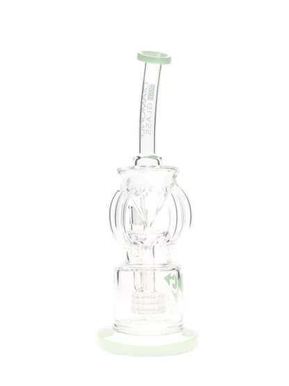 12" Recycler With Matrix Showerhead Perc Dab Rig by Diamond Glass other side