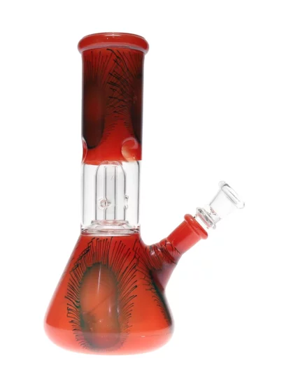 8 Bamboo Beaker Base Water Pipe red