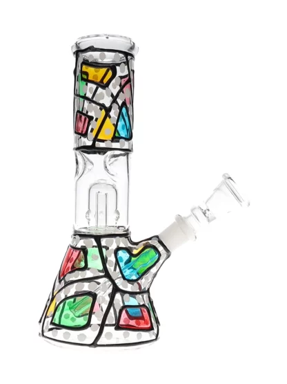 8 Mozayka Beaker Base Water Pipe Black