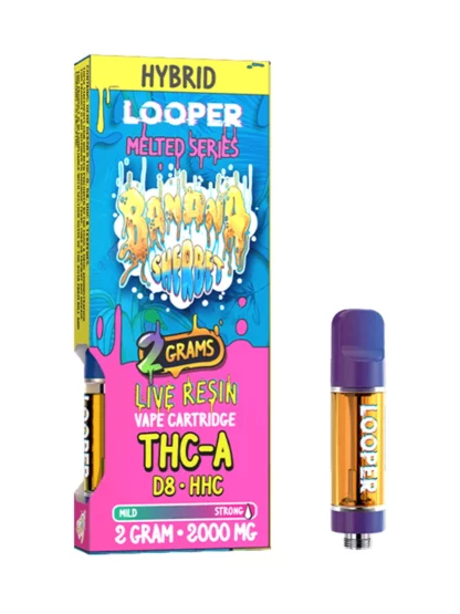 Banana Sherbet Looper Melted Series THC-A+D8+HHC Live Resin Vape 2G