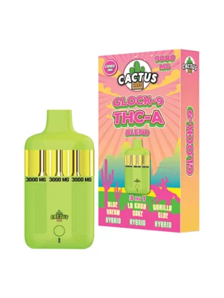 Blue Dream LA Kush Gorilla Glue Cactus Labs Glock 9 THC-A Blend Vape 9000mg