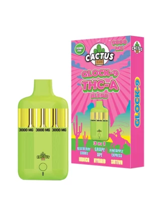 Blueberry Cookie Grape Ape Pineapple Express Cactus Labs Glock 9 THC-A Blend Vape 9000mg