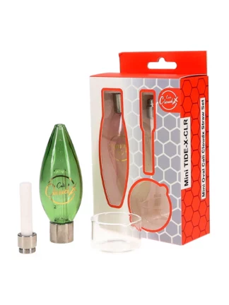 Cali CloudX Mini Oval Straw Set With Ceramic Tip green
