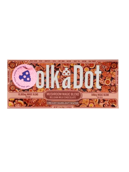 Creamy Hazelnut Wafer PolkaDot Magic Mushroom Belgian Chocolate