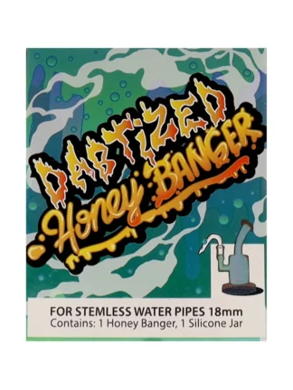 Dabtized Green Stemless Honey Banger 18MM Male With Silicone Jar