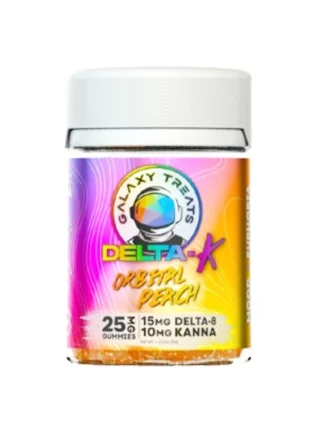 Orbital Peach Galaxy Treats Delta K Gummies 500mg
