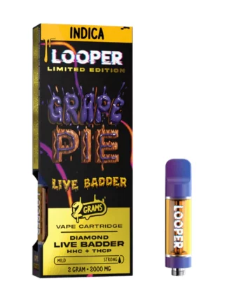 Grape Pie Looper Limited Edition Diamond Live Badder HHC+THC-P Vape 2G