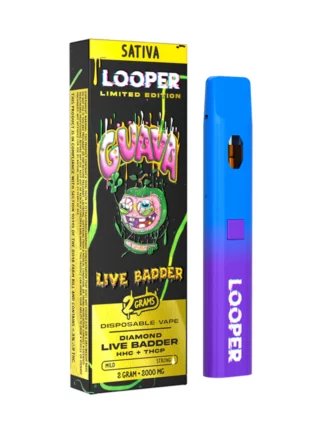 Guava Looper Limited Edition Diamond Live Badder HHC+THC-P Disposable Vape 2G