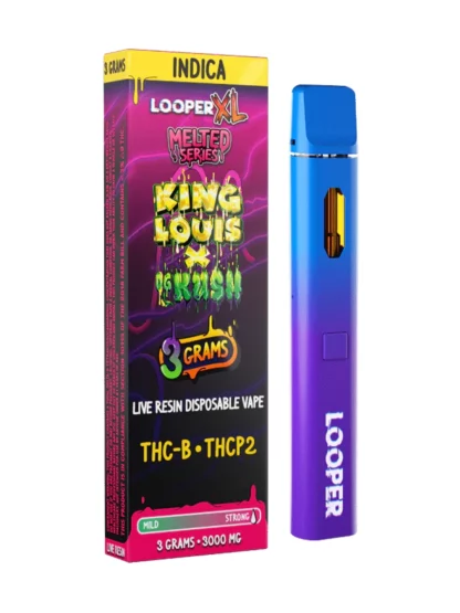 King Louis x OG Kush Looper XL Melted Series THC-B+THCP2 Live Resin Disposable Vape 3G
