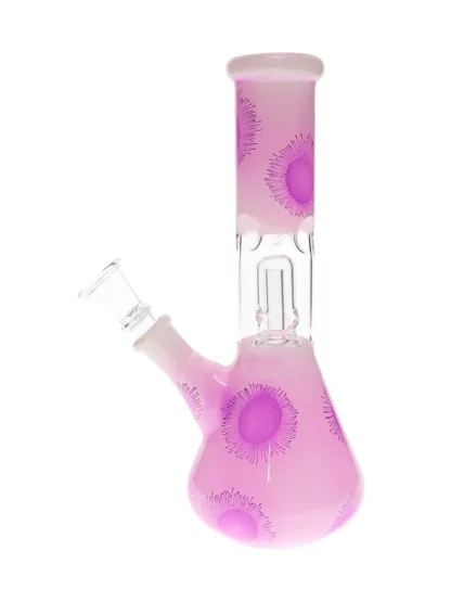 Pink Dandelion 8 Bamboo Beaker Base Water Pipe