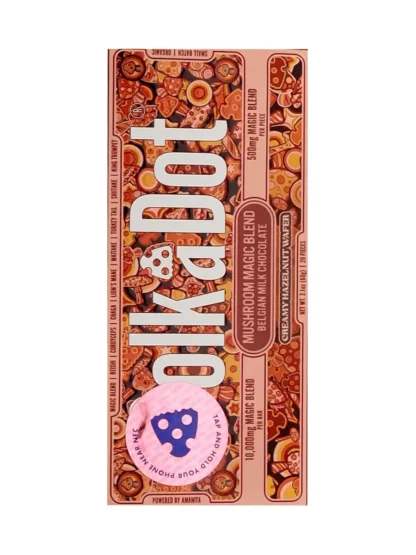 Creamy Hazelnut Wafer PolkaDot Magic Mushroom Belgian Milk Chocolate 500mg