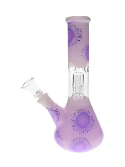 Purple Dandelion 8 Bamboo Beaker Base Water Pipe