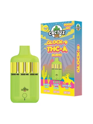 Rainbow Candy Sour Diesel Superlemon Haze Cactus Labs Glock 9 THC-A Blend Vape 9000mg