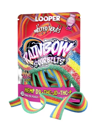 Rainbow Sour Belts Looper Melted Series Hemp D9+THC-JD+THC-P 1000mg