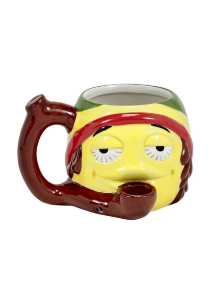 Rasta Stoner Emoji Ceramic Mug by Fashioncraft Rasta