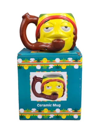 Rasta Stoner Emoji Ceramic Mug by Fashioncraft
