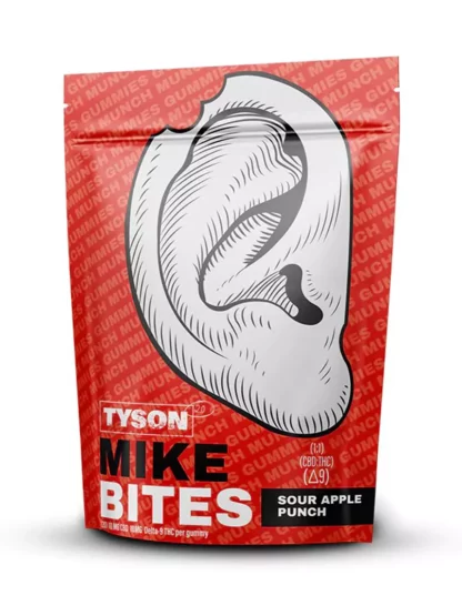 Sour Apple Punch Tyson 2.0 Mike Bites Delta-9 Gummies 400m