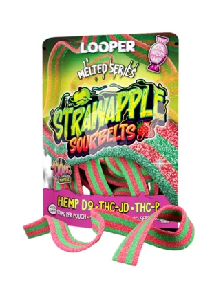 Strawapple Sour Belts Looper Melted Series Hemp D9+THC-JD+THC-P 1000mg