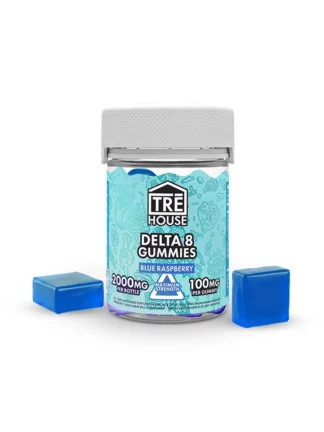 Blue Raspberry Tre House Delta 8 Gummies 2000mg