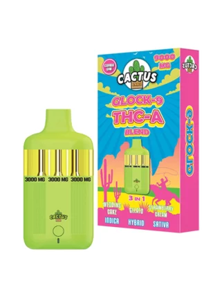 Wedding Cake Gelato Strawberry Cream Cactus Labs Glock 9 THC-A Blend Vape 9000mg
