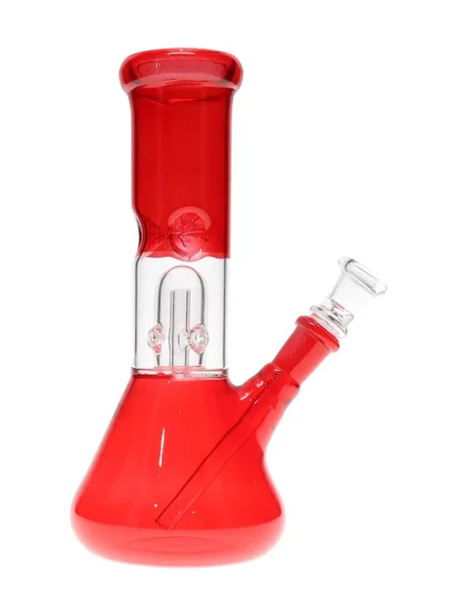8" Neon Beaker Base Water Pipe Red
