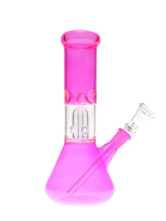 8" Neon Beaker Base Water Pipe pink
