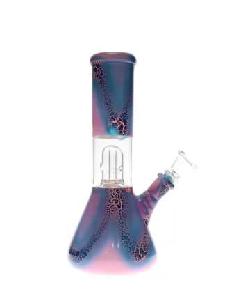 8" Marble Beaker Base Water Pipe Blue pink