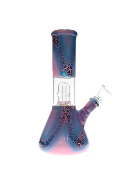 8" Marble Beaker Base Water Pipe Blue pink