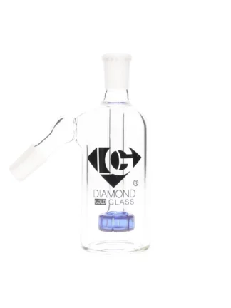 6" Diamond Glass Meta 45 Degree 14MM Ash Catcher Blue Violet