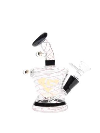 6" Krabs Stem Perc Dab Rig by Diamond Glass Pink
